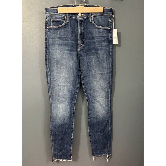 $228 NWT Mother Jeans The Stunner Zip Two Step Fray in Girl Crush New Size 29 - Picture 1 of 16